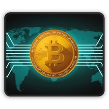 Bit coin Mouse Pad BTC Cryptocurrency Trading Office Desk Gaming Mouse Mat picture