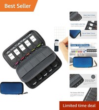 Neoprene USB Drive Holder with 10 Slots for Flash Drives & SD Cards - Blue picture