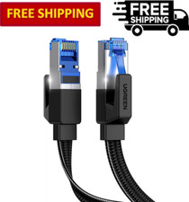 UGREEN Cat 8 Ethernet Cable Flat Braided High Speed 40Gbps 2000Mhz, 1.5 - 15 Ft picture