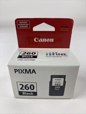 Genuine Canon Pixma PG-260 Ink Cartridge BLACK NEW FACTORY SEALED picture