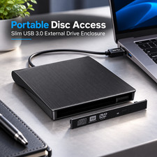 USB 3.0 External CD DVD RW Drive Slim Portable DVD Burner for Laptop PC FreeShip picture