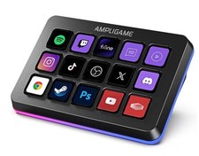 AmpliGame Stream Controller with 15 Macro Keys, Streaming Keyboard with Trigger picture