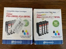 2 DATAPRODUCTS CANON COMPATIBLE INKJET CARTRIDGE PGI-280XL/CLI-281XL MULTI PACKS picture