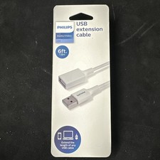 New Philips USB Extension Cable Audio/Video 6 Ft 6c picture