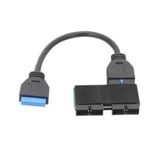 USB 3.0 19pin 1 To 2-Port Motherboard Extension Cable Chip Modular Data Transfer picture