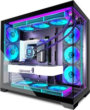 PC CASE 9 PWM ARGB Fans Pre-Installed, Mid-Tower Gaming PC Case, Panoramic Temp picture
