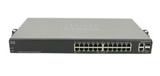 Cisco SF200-24P 24-Port 10/100 PoE Ethernet Managed Smart Network Switch + EARS picture