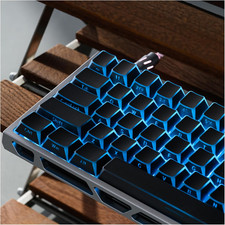 XVX Black Prism Shine through Keycaps, PBT &PC Doubleshot Cherry Profile Keycap picture