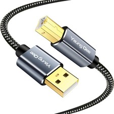 Printer Cable 20 Ft,Usb Printer Cable High Speed USB 2.0 a Male to Type B Male picture