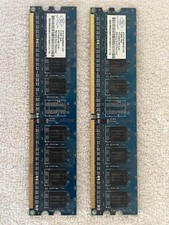 1GB 2x512MB PC2-4200 NANYA DDR2-533 NT512T64U88A0BY-37B BLUE Ram Memory Kit DIMM picture