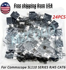 For Commscope SL110 SERIES RJ45 CAT6 Modular Jack Black 24pc/Bag with Dust Cover picture