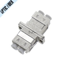 2Pcs LC to LC Metal SM/MM Duplex Optic Fiber Connector Fiber Optical Adapter picture