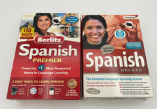 *Lot of 2* Berlitz: Spanish Premier CD Set & eLanguage: Learn to Speak Spanish picture