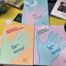 Hands On AppleWorks Word Processing Spreadsheets Data Bases Guide Luehrmann 1987 picture