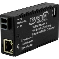 Transition Networks - M/E-ISW-FX-02(MMLC) - Industrial Mini Converter 10/100btx picture