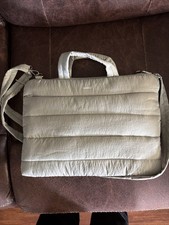 15 Inch Sage Green Laptop Sleeve Hidden Pocket Fleece Lined Strap   picture