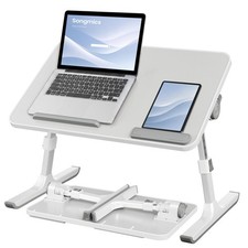 SONGMICS Adjustable Laptop Bed Desk Portable Lap Stand Table 6 Height Gray picture