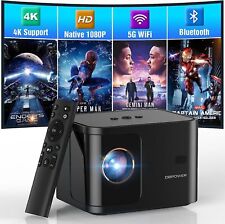 5G WiFi Mini Bluetooth Projector 4K Support, 300 ANSI HD 1080P picture