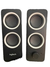 Logitech Multimedia Speakers 🔊 Z200 S-00135 Pair Black w/ Adapter ⚡ picture