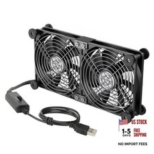 ELUTENG Dual AC USB Computer Fan USB Fans for Cooling 3 Speed Control 140mm picture