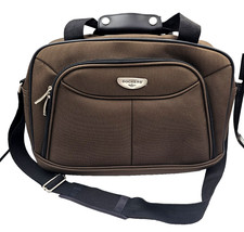 Dockers Brown Travel Luggage Bag Crossbody VTG 90s Tablet Notebook Laptop picture