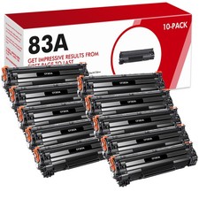 10pk Compatible CF283A 83A Black Toner For LaserJet Pro MFP M127fn M127fw M125nw picture
