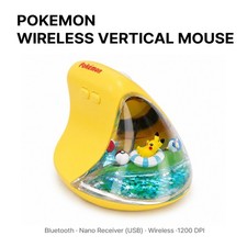 Pokemon Pikachu Vertical Wireless Mouse Bluetooth 2.4GHz Ergonomic 1200DPI Korea picture