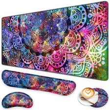 Canjoy Gaming Mouse Pad Set, 4-in-1 XXL Large Large, Purple Mandala  picture