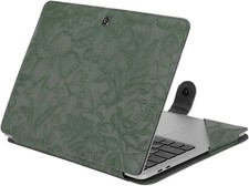 PU Leather Sleeve Case for Embossed Hibiscus Portfolio Protective Stand Cover picture