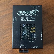 TRANSITION NETWORKS T1/E1 TP TO FIBER Media Converter Used picture