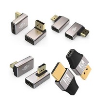 8K 90° Right Angle DisplayPort Adapter DP Male to Female Space Saving Converter picture