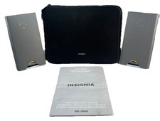 Insignia USB Portable Laptop PC Speakers 7” (FC 2908) + Case/Manual Tested EUC picture