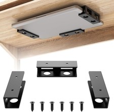 3 PCS Under Desk Laptop Mount with Anti-Scratch Silicone Pad Under Desk Holde... picture