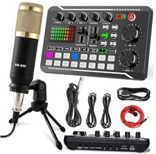 F998 Podcast Equipment Bundle,  Condenser Microphone Livestream Microphone Set picture