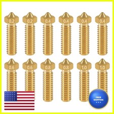 Aokin 3D Printer Brass Nozzle Volcano Nozzle, 12 Pcs Brass Nozzles Kit 0.2mm picture