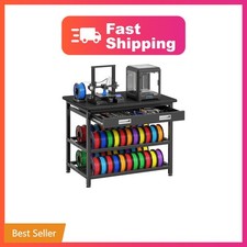 ENOXEN 3D Printer Stand with Filament Storage - Heavy Duty 3D Printer Table w... picture