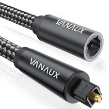 VANAUX Optical Extension Cable Digital Toslink Male to Female 3.3 ft, black picture