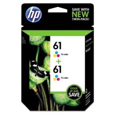Twin HP 61 Tri-Color Combo Pack Ink Cartridge Exp 2025 CR259FN picture