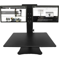 Victor DC350 High Rise Dual Monitor Sit-Stand Desk Converter Black picture