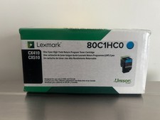 LEXMARK 80C1HC0 New Genuine High Yield Cyan Toner Cartridge (SEALED) picture