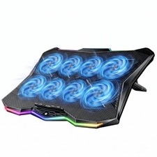 RGB Laptop Cooling Pad with 8 Fans for 15.6-17.3 Inch Laptops - Ultra Quiet & Ad picture