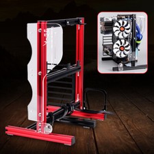 PC Frame Test Bench ITX ATX MATX Open Case Water Cooling Fan Vertical Chassic US picture