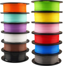 1.75Mm 3D Printer Normal PLA Filament 12 Bundle, Most Popular Colors, 500G per S picture