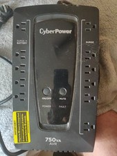 CyberPower 750VA AVR UPS Battery Backup Surge Protector 12 Outlet Tested Works picture