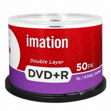 50 IMATION 8X Blank DVD+R DL Dual Double Layer 8.5GB White Inkjet Printable Disc picture