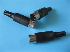 100 pcs Standard DIN Plug 3 Pin Male Connector with Plastic Handle New picture