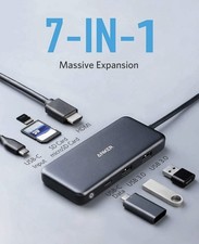 New Anker 7-in-1 USB C Hub Adapter 4K HDMI SD Card Reader 100W Pixelbook (2017) picture