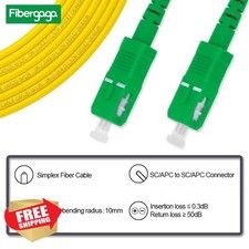 Fibergaga OS2 SC/APC to SC/APC Fiber Patch Cable 50m Single Mode Simplex picture