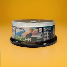 25 Philips Digital Music CD-R 40X  Branded 700MB Audio Media Disc Box picture