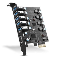 YEELIYA PCIE USB 3.0 Expansion Card 7 Ports (5X Type-A and 2 USB C) PCIe Carr Wi picture